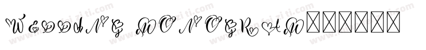 Wedding Monogram字体转换